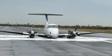 Avión de la FGR aterriza de emergencia en Aeropuerto de Reynosa