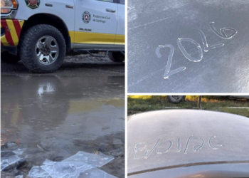 Sierra de Santiago amanece bajo cero por frente frío 29; reportan hasta -8°C