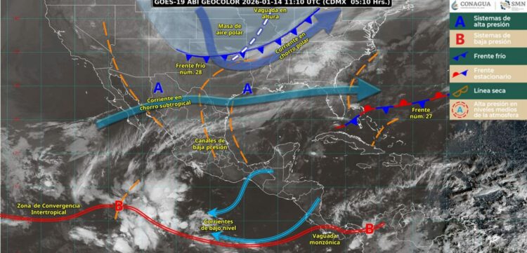 Frente frío 28 traerá heladas, “Norte” y fuertes rachas a Tamaulipas