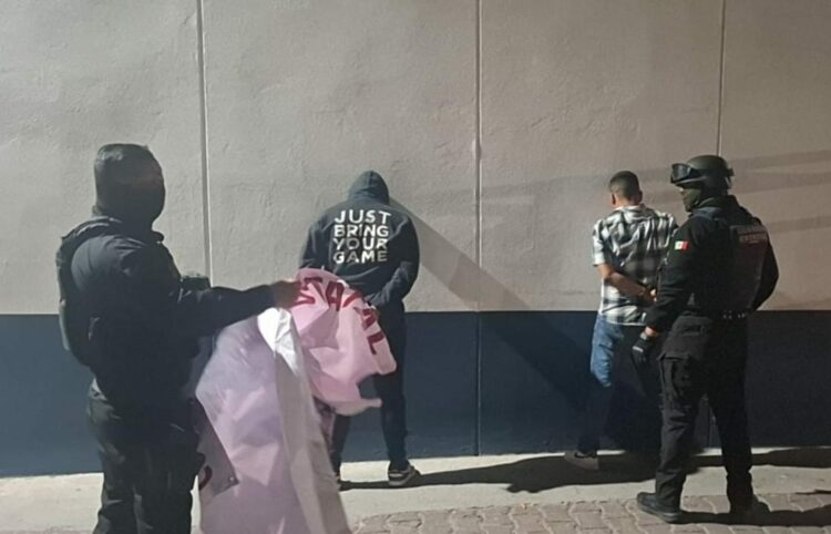 Operativo de seguridad en Matamoros: Dos detenidos con arma 9 milímetros