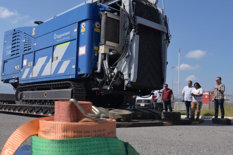 SEDUMA pone en marcha trituración itinerante de llantas en Tamaulipas