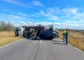Volcadura de tráiler paraliza la Victoria–Matamoros entre Padilla y Jiménez