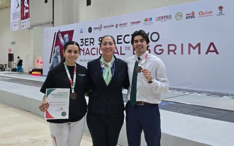 Destacan estudiantes de la UAT en el Torneo Nacional de Esgrima en Tabasco