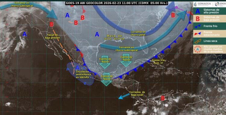 Pronostican rachas de 50 km/h y descenso térmico para hoy en Tamaulipas