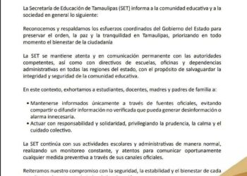 Tamaulipas no suspenderá clases