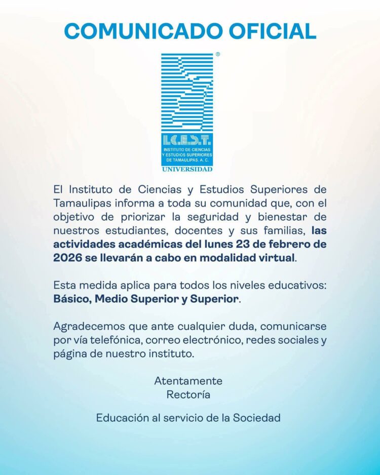 Suspende ICEST clases presenciales