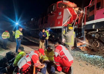 Colisión de locomotoras de Ferromex en Sonora deja seis heridos