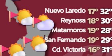 Prevén temperaturas de hasta 33°C y evento de “Surada” este martes