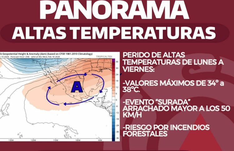 Tamaulipas bajo alerta por calor extremo
