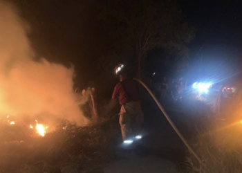 Arde pastizal en Las Palmas