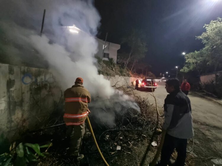 Bomberos atienden incendios de palmera y pastizales en distintos puntos de Ciudad Victoria