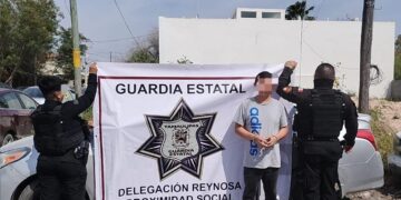Tras perseución, Guardia Estatal asegura vehículo robado