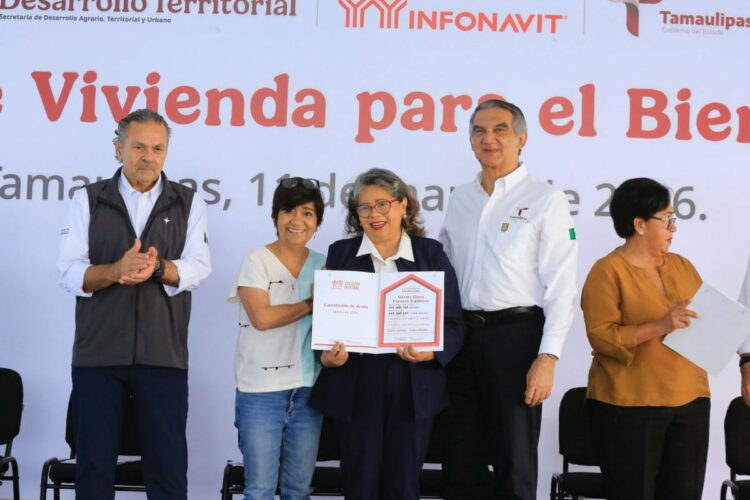 Desde la mañanera, Claudia Sheinbaum encabeza entrega de viviendas en Tamaulipas