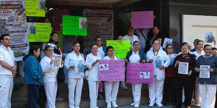 Empleados cierran delegación del ISSSTE en Victoria