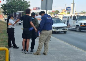 Dos heridos tras fuerte choque en Bulevar Tamaulipas