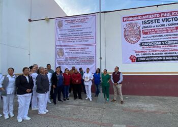 Trabajadores del ISSSTE Victoria exigen destituir al Director