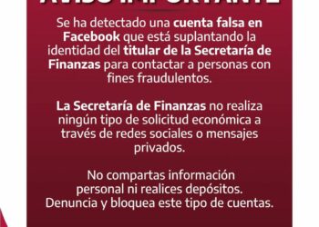 Alertan a contribuyentes de cuenta falsa de Facebook del titular de Finanzas de Tamaulipas, con fines de fraude