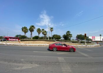Recortan glorieta para ampliar carriles en libramiento Naciones Unidas y Bulevar Tamaulipas