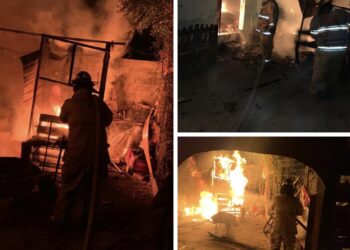 Fuego consume vivienda