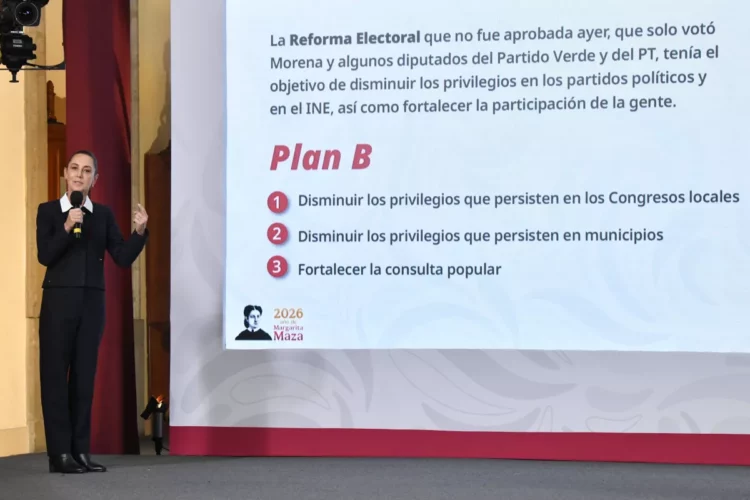 Congelan en Senado plan electoral de Sheinbaum