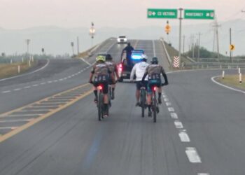 Acompaña Guardia Estatal rodada de César Vallejo rumbo a Ciudad Victoria