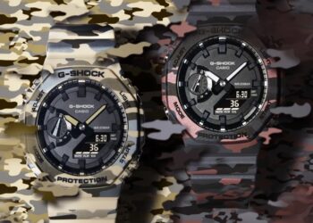 Casio G-SHOCK actualiza la serie GA-2100 con materiales sostenibles y diseño de camuflaje