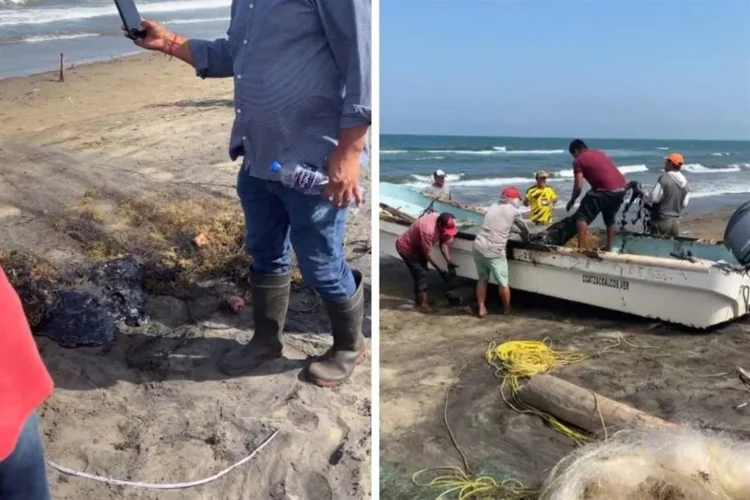 Derrame de petróleo contamina costas de Tabasco y Veracruz