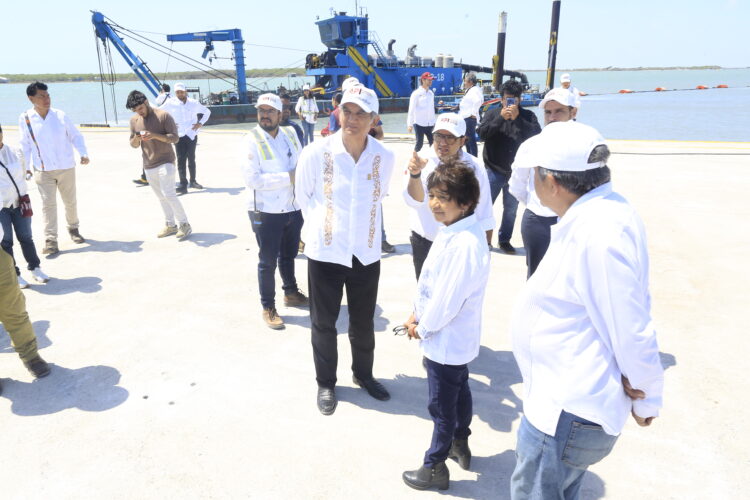 Supervisan Américo Villarreal y titular de SEDATU urbanización en Puerto del Norte en Matamoros