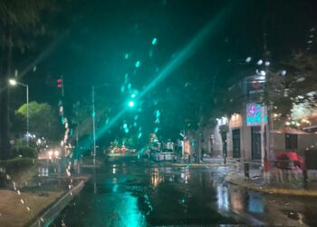 Y apareció la lluvia en Cd. Victoria, Tamaulipas, luego casi cuatro meses de sequía.