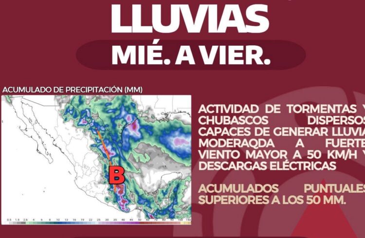 Tamaulipas bajo alerta por fuertes lluvias esta semana