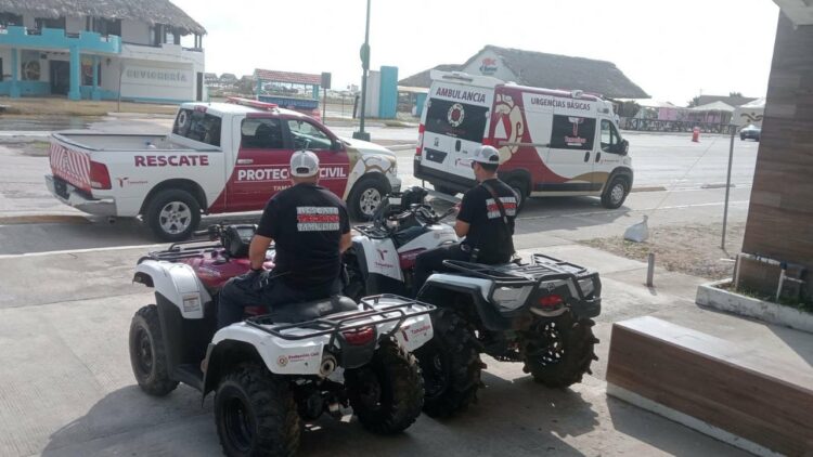 Despliegan rescatistas en puntos turísticos de Tamaulipas