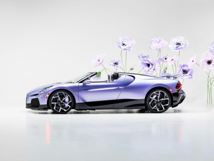 Lavanda y fibra de carbono: El exclusivo Bugatti W16 Mistral “Caroline” redefine el arte automotriz
