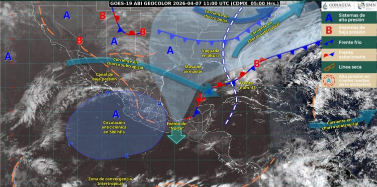 Pronostican chubascos para Tamaulipas por humedad