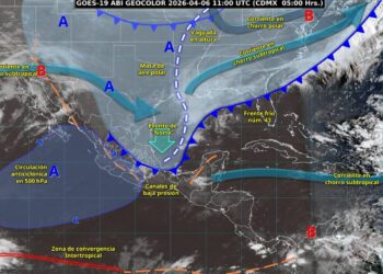 Frente frío 43 provoca chubascos y Norte en Tamaulipas