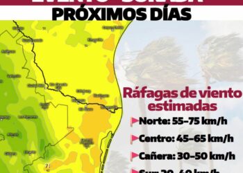 Alertan por surada con vientos intensos en Tamaulipas