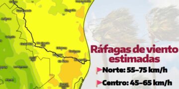 Alertan por surada con vientos intensos en Tamaulipas