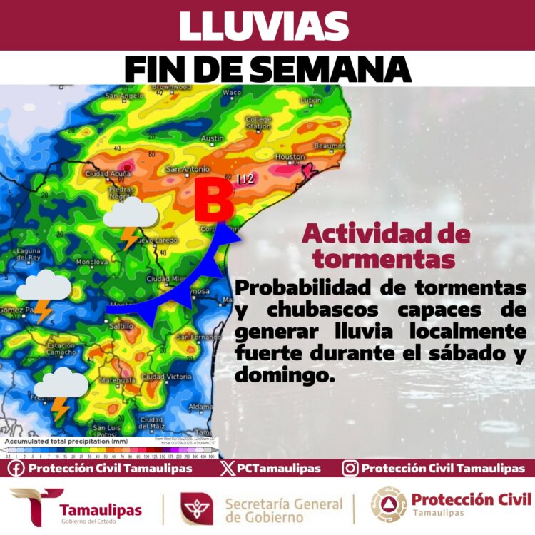 Frente frío 43 amenaza con lluvias, vientos y calor extremo