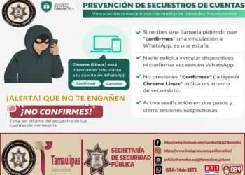 Alerta en Tamaulipas por robos de cuentas WhatsApp