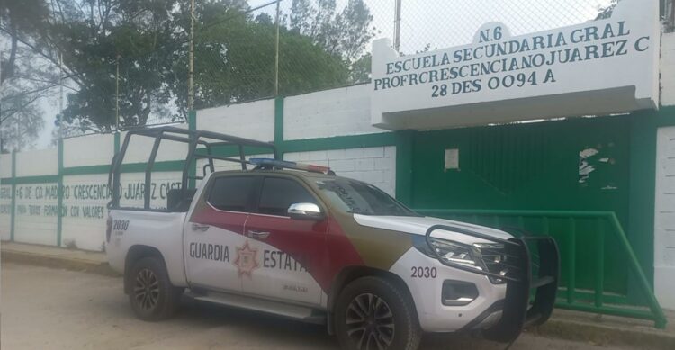 Operativo preventivo contra vandalismo escolar en Madero