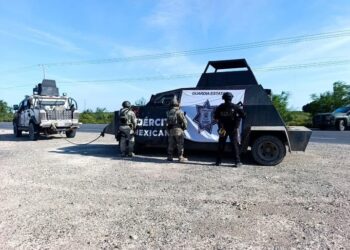 Guardia Estatal asegura vehículo blindado tipo “monstruo” en Camargo, Tamaulipas