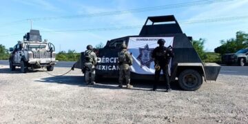 Guardia Estatal asegura vehículo blindado tipo “monstruo” en Camargo, Tamaulipas
