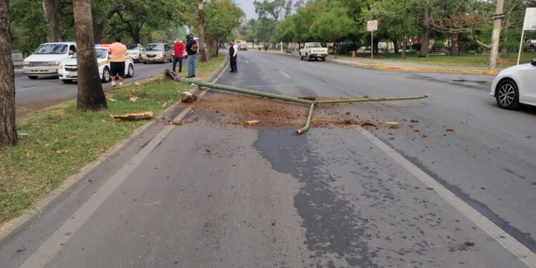 Aparatoso accidente en bulevar Praxedis Balboa