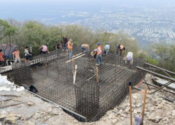 Avanza construcción de asta bandera monumental en Ciudad Victoria