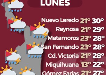 Alertan por tormentas eléctricas y granizo este lunes