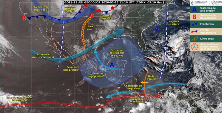 Pronostican lluvias muy fuertes hoy en Tamaulipas