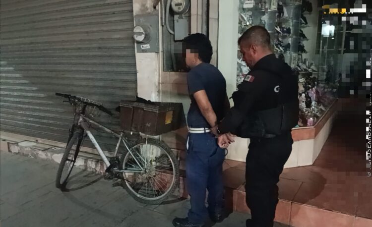 Guardia Estatal captura a delincuente en flagrancia