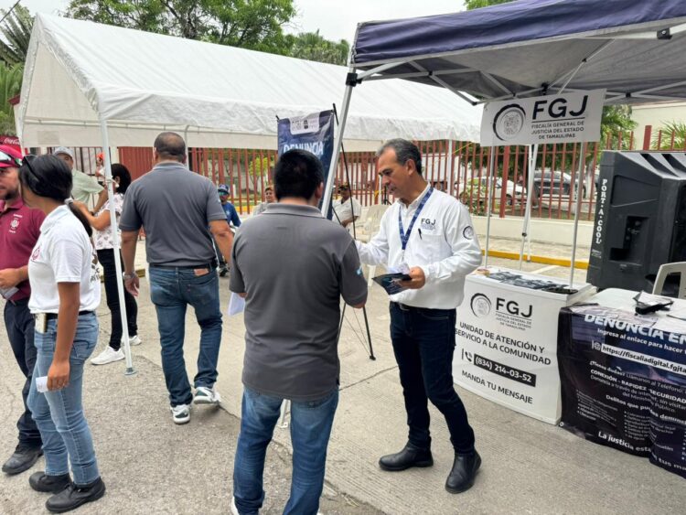 Fiscalía de Tamaulipas orienta a ciudadanos en El Mante