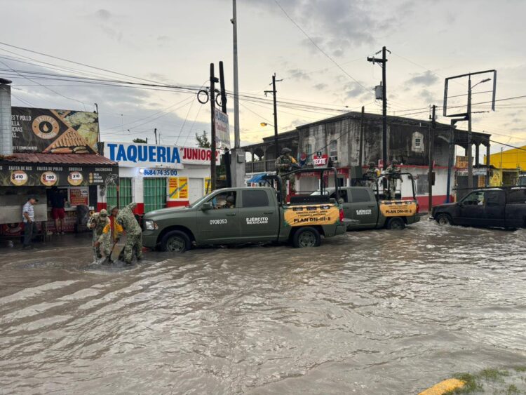 Activa Ejército Plan DN-III-E por lluvias en Matamoros