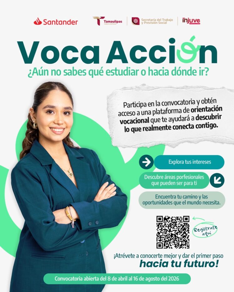 Lanzan en Tamaulipas curso digital “VocaAcción 2026” para orientar el futuro profesional de las juventudes