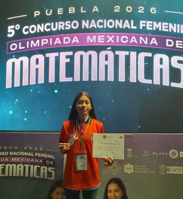 Yasuriana Villazana López alumna de la UAT gana plata en Olimpiada Mexicana de Matemáticas